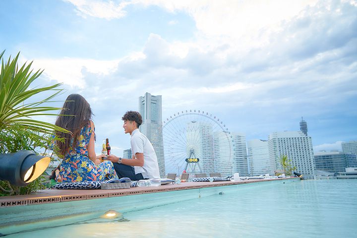 ビアガーデン夜景